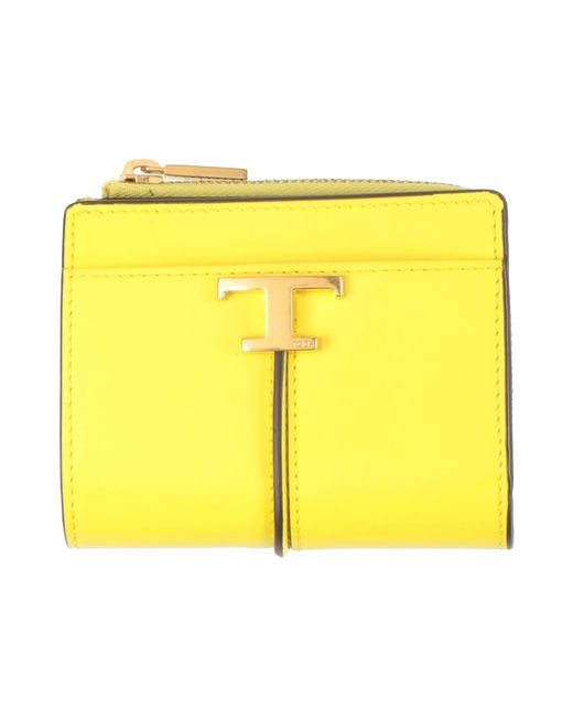 Tod's Yellow Wallet Leather