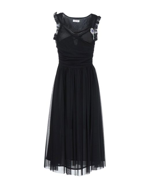 Twenty Easy By Kaos Tulle 3/4 Length Dress in Black - Lyst