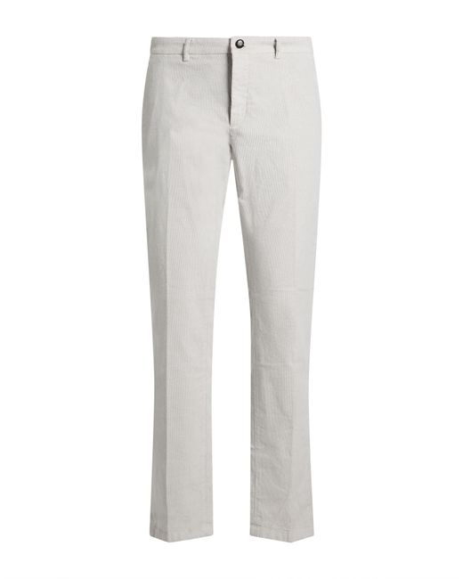 Department 5 Gray Light Pants Cotton, Rubber for men