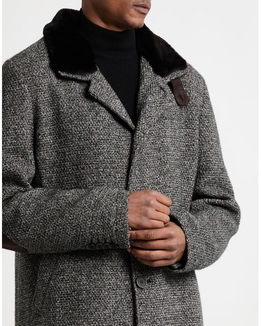 GMS-75 Gray Coat Wool, Polyamide, Acrylic, Polyester, Mohair Wool for men