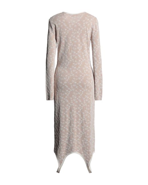 Fendi Natural Midi Dress Viscose, Cotton, Polyester, Polyamide