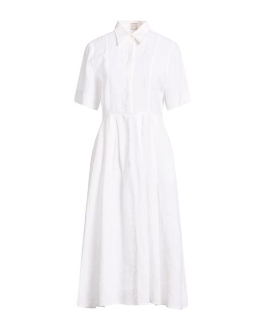 Eleventy White Midi Dress