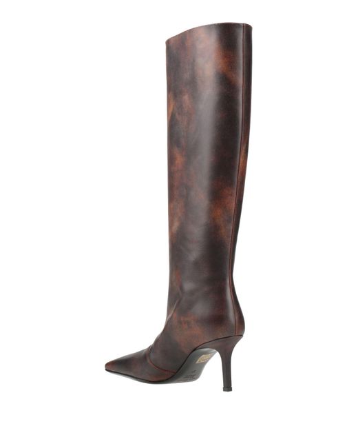 Acne Brown Dark Boot Leather