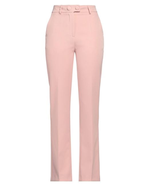Cristinaeffe Pink Pants Polyester, Elastane