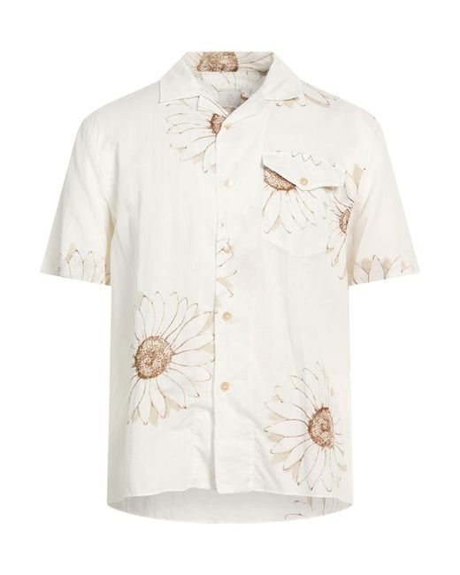 Eleventy White Shirt Cotton, Linen for men