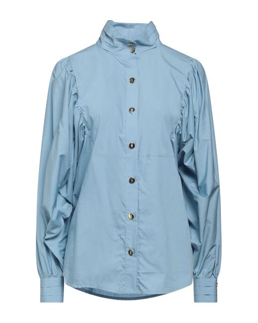 Elisabetta Franchi Blue Sky Shirt Cotton