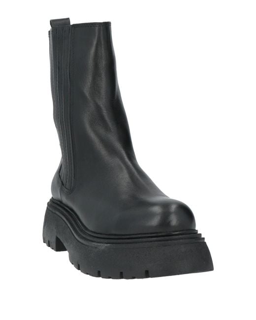 Inuovo Black Ankle Boots Leather