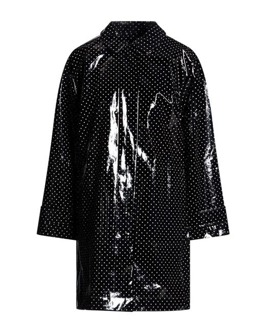 Dolce & Gabbana Black Overcoat & Trench Coat Cotton