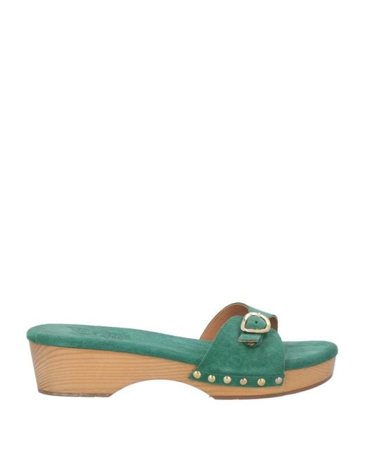 Ancient Greek Sandals Green Mules & Clogs