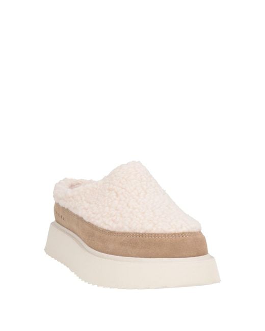 Inuikii White Mules & Clogs Textile Fibers