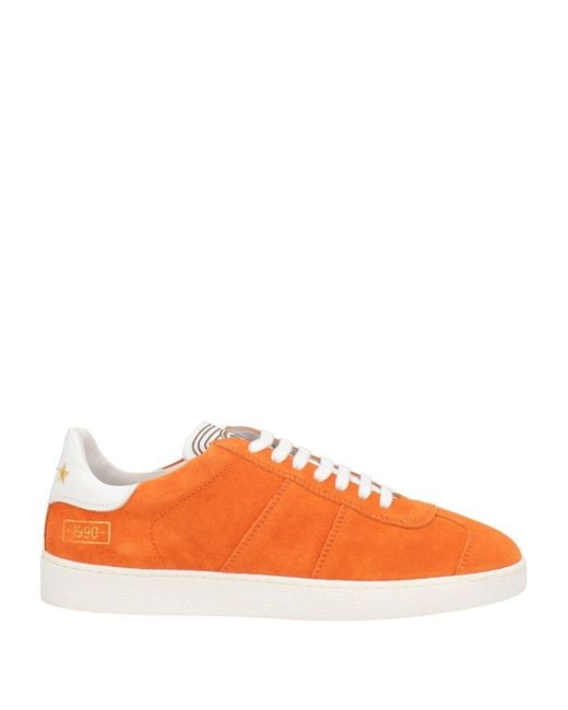 Pantofola D Oro Orange Sneakers Soft Leather for men
