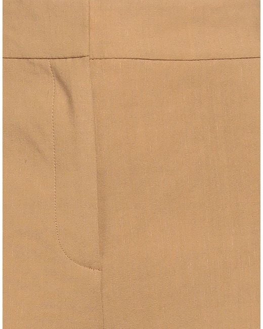 Veronica Beard Natural Camel Pants Polyester, Viscose, Elastane
