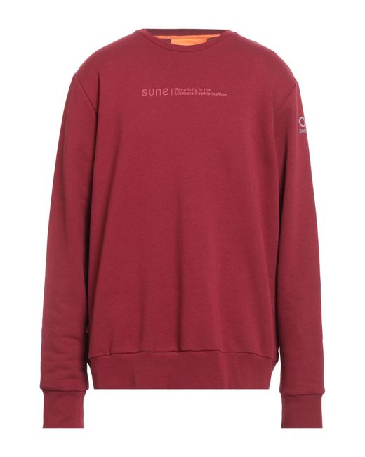 Suns Boards Red Burgundy Sweatshirt Cotton, Polyester for men