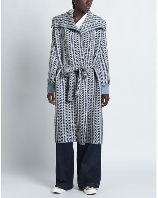 Mackage Blue Light Coat Virgin Wool, Nylon, Elastane