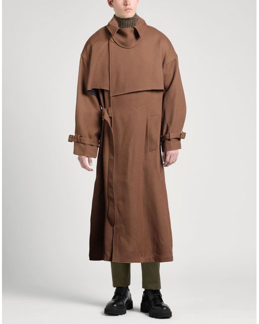 Emporio Armani Brown Coat Virgin Wool for men