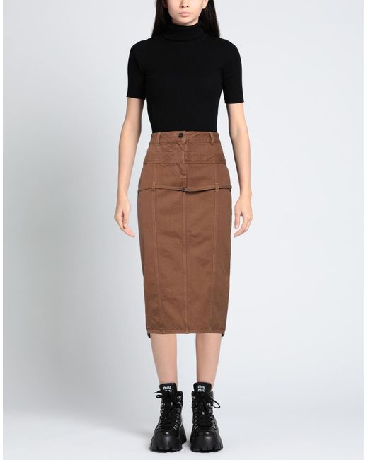 Jacquemus Brown Denim Skirt