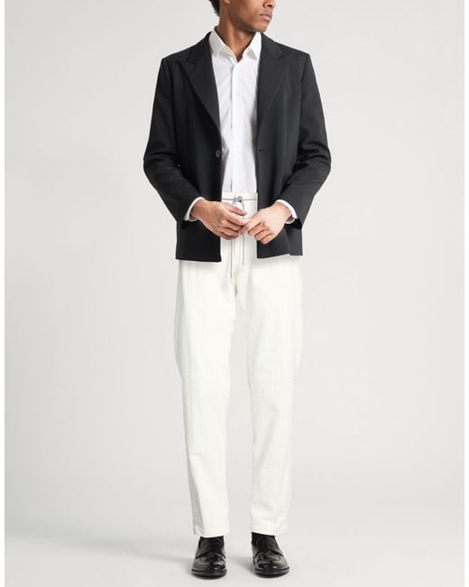 Eleventy White Pants Cotton, Polyester, Polyurethane for men