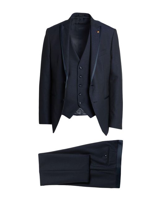 Sartoria Latorre Blue Midnight Suit Cotton, Polyester for men