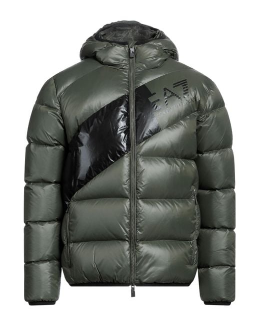 EA7 Green Puffer for men