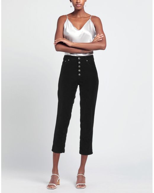 Dondup Black Pants Cotton, Lyocell, Elastane