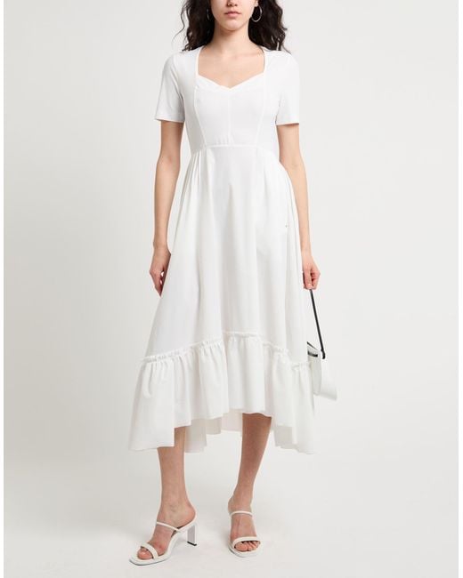 Robe midi High en coloris White