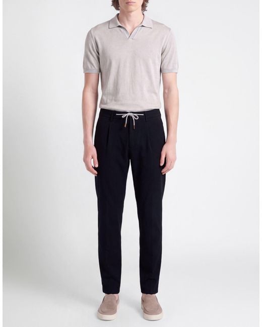 Eleventy Blue Platinum Midnight Pants Wool, Elastane for men