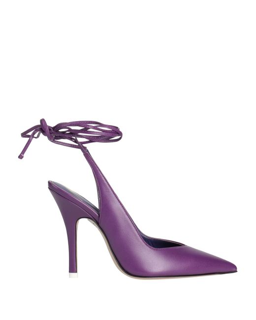 The Attico Purple Pumps Leather