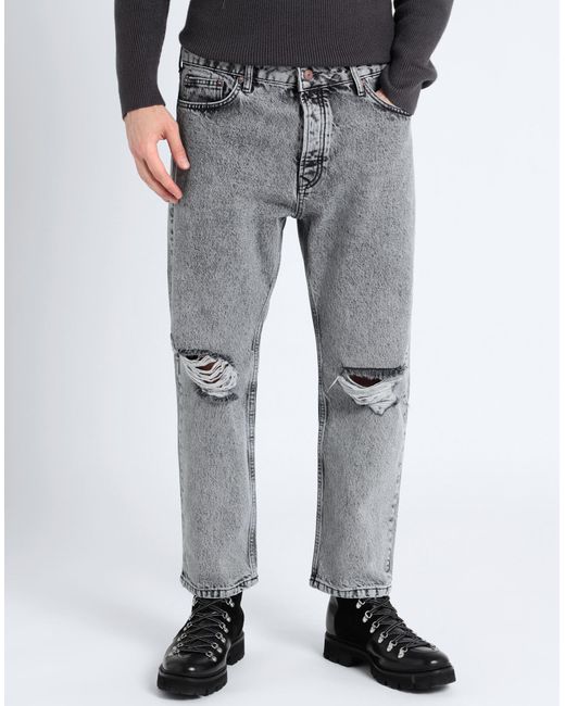 Topman Gray Jeans Cotton for men