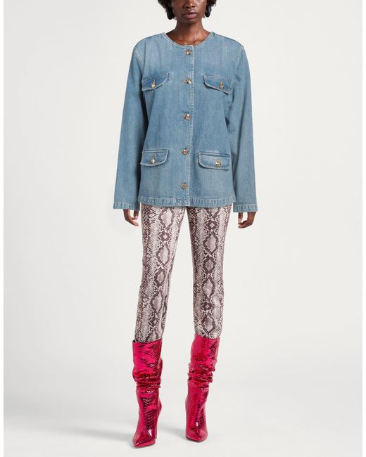 Anine Bing Blue Denim Outerwear Cotton, Organic Cotton