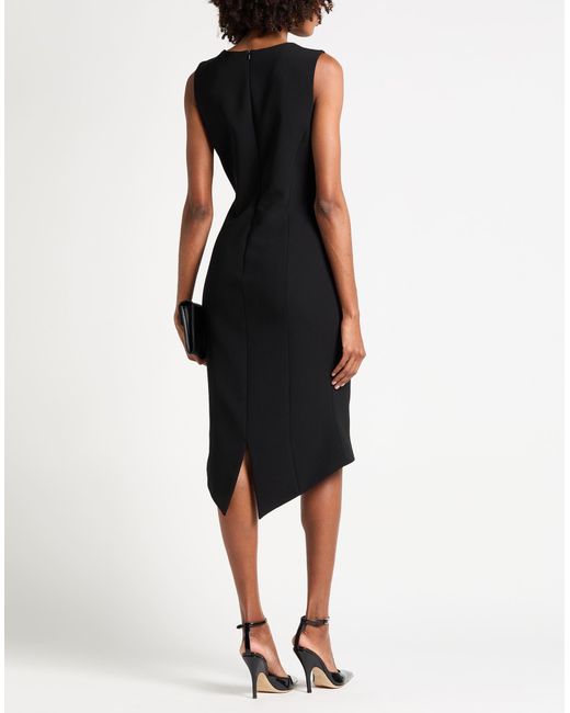 Moschino Black Midi Dress Polyester, Elastane