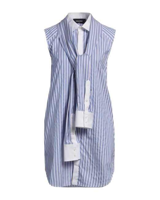 DSquared² Blue Mini Dress Cotton