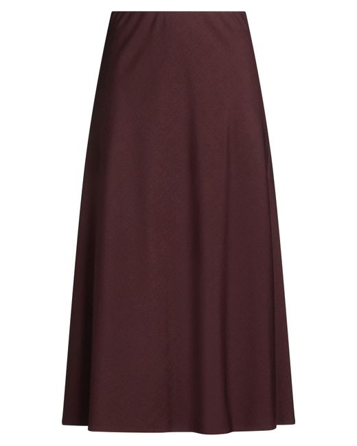Brunello Cucinelli Purple Dark Midi Skirt Virgin Wool, Viscose, Elastane