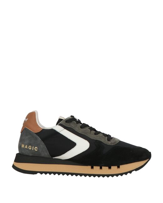 Valsport Black Sneakers Leather, Textile Fibers for men