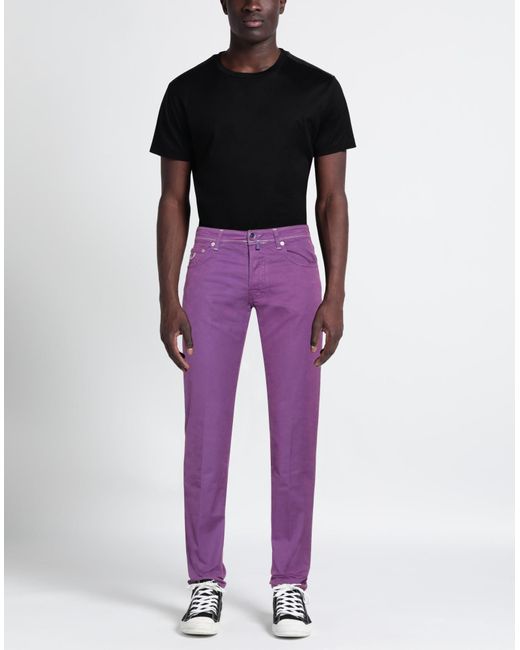 Jacob Coh?n Purple Pants Cotton for men