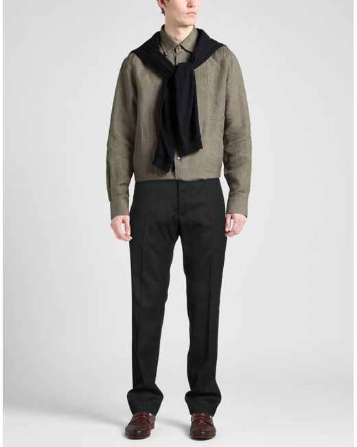 Lardini Black Charcoal Pants Virgin Wool, Polyester, Viscose, Elastane for men