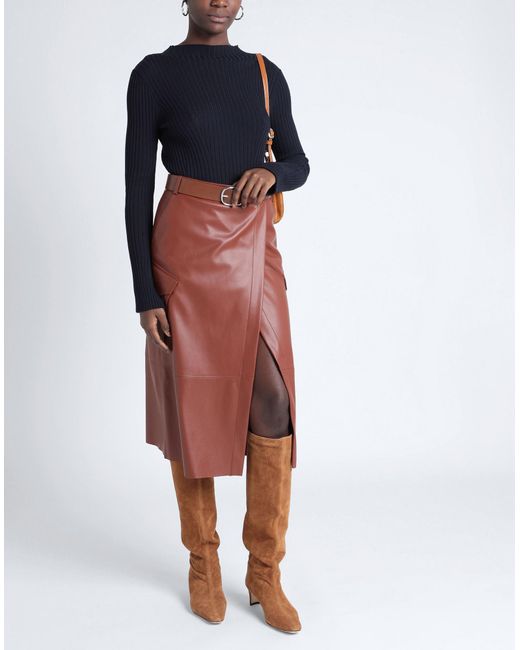MAX&Co. Brown Midi Skirt