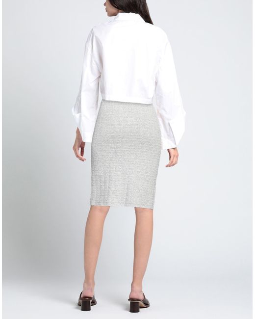 Karl Lagerfeld Gray Midi Skirt