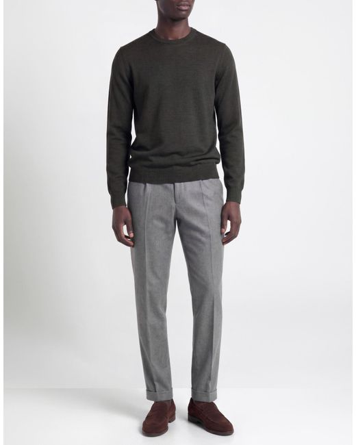 Drumohr Green Modern Dark Sweater Merino Wool for men