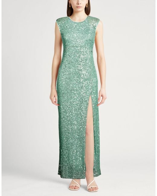 Liu Jo Green Maxi Dress Polyester, Elastane