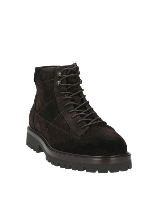 Fabiano Ricci Black Ankle Boots Leather for men