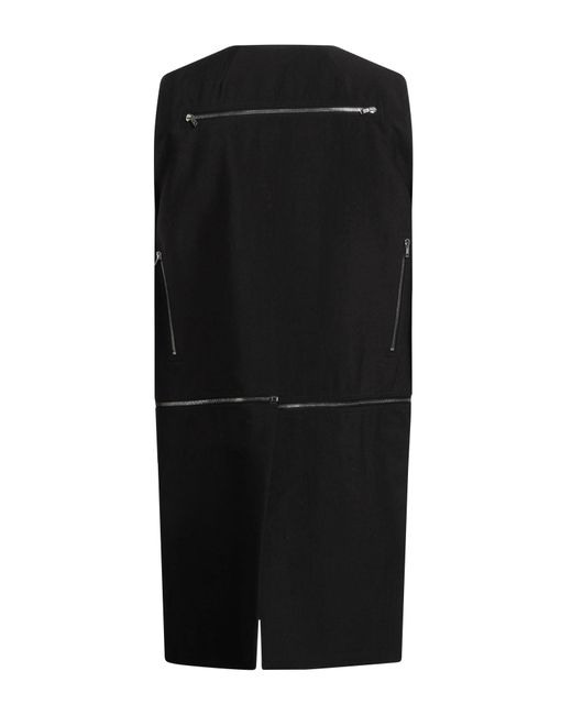 Rick Owens Black Overcoat & Trench Coat Cotton for men