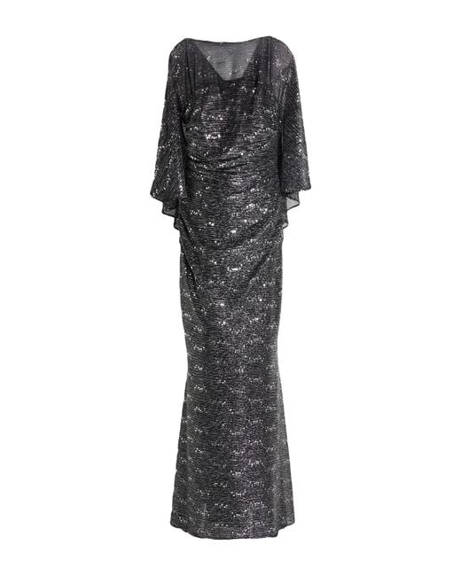 Talbot Runhof Gray Maxi Dress Polyester