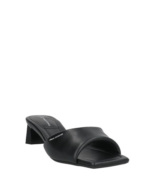 ARMANI EXCHANGE Black Sandale