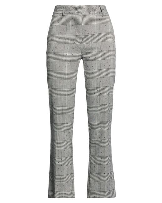 SIMONA CORSELLINI Gray Light Pants Polyester, Viscose, Elastane