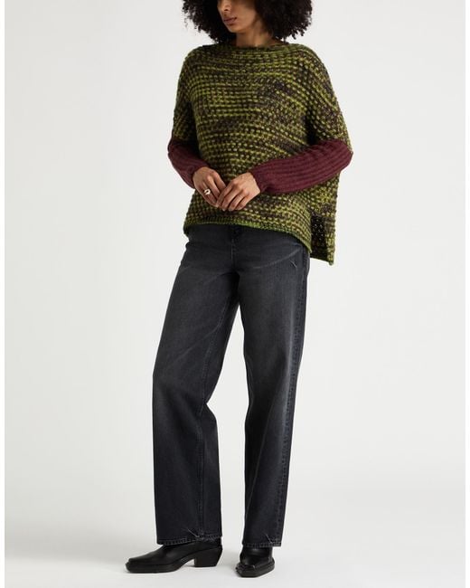 Manila Grace Green Light Sweater Wool, Recycled Polyacrylic, Acrylic, Viscose