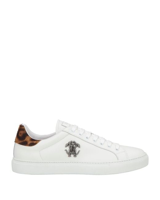 Roberto Cavalli White Sneakers Calfskin for men