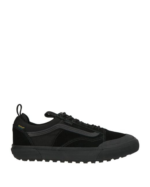 Vans Black Sneakers Leather, Textile Fibers for men