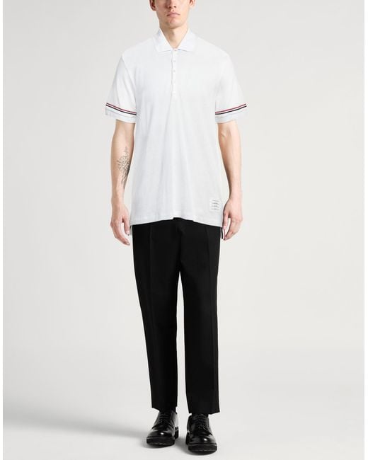 Thom Browne White Polo Shirt for men