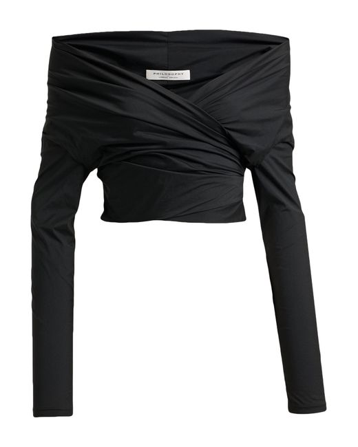 Philosophy Di Lorenzo Serafini Black Top Polyester, Polyamide, Elastane