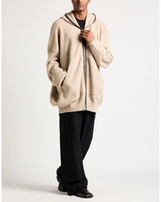 Rick Owens Natural Cardigan Alpaca Wool, Polyamide, Wool, Elastane for men